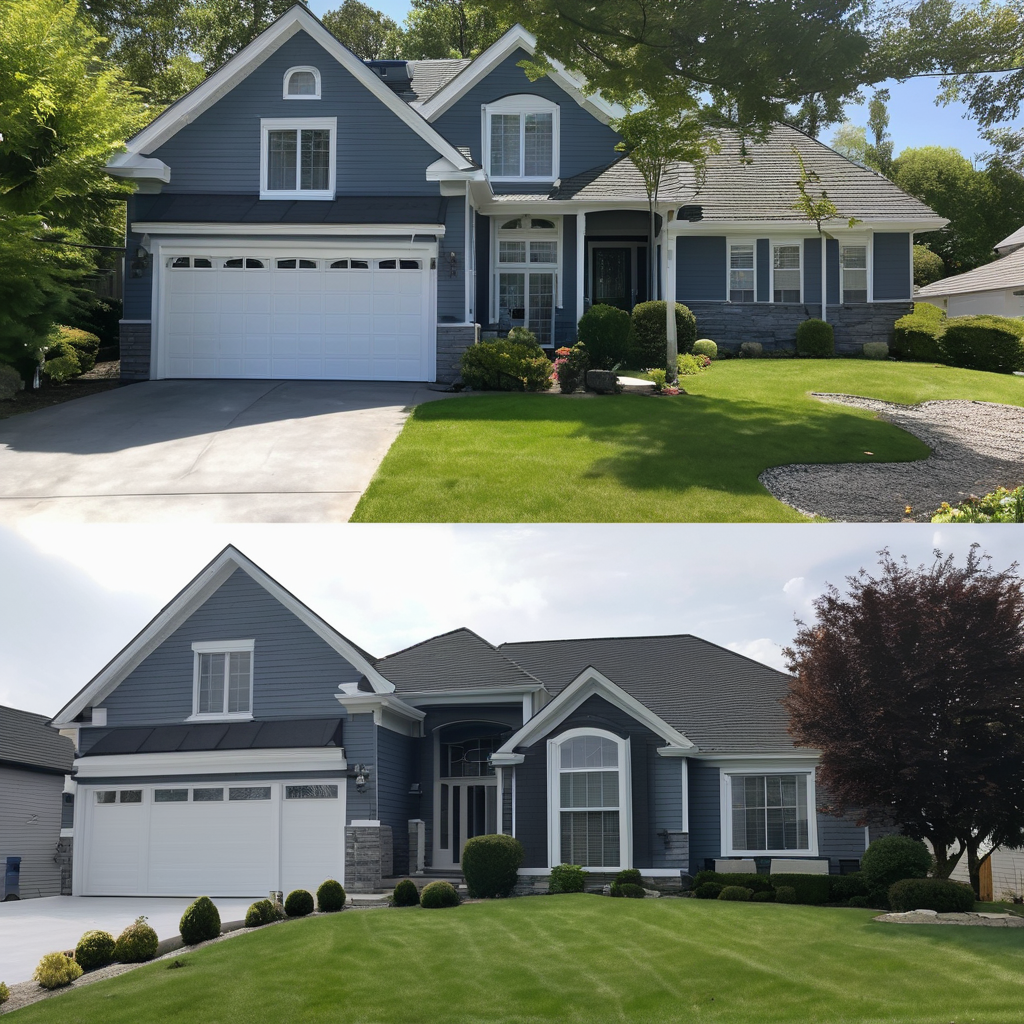 Professional home transformation showing modern roof repair with quality craftsmanship and professional results