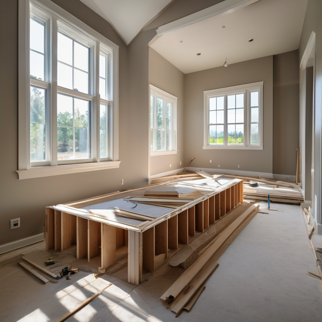 Quality home renovation work in progress showing craftsmanship